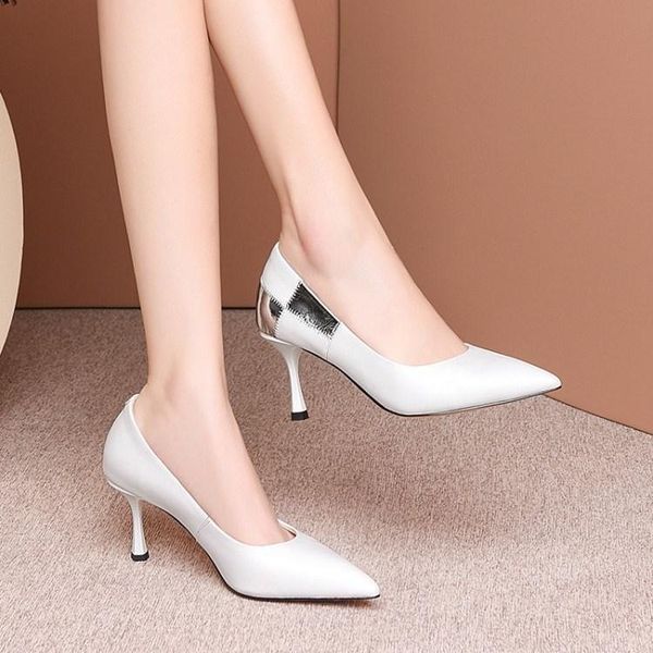 dress shoes pointed leather style thin heeled high heels shallow mouth professional women's fashion, Black
dress shoes pointed leather style thin heeled high heels shallow mouth professional women's fashion, Black