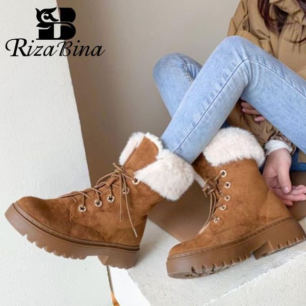 boots rizabina real leather women snow fashion platform cross strap warm fur winter shoes woman high heel short boot size 34-39, Black
boots rizabina real leather women snow fashion platform cross strap warm fur winter shoes woman high heel short boot size 34-39, Black