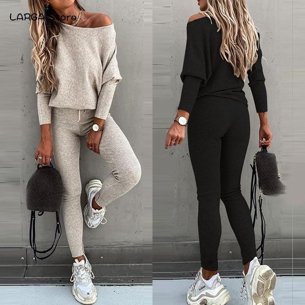 women's two piece pants women's autumn and winter two-piece casual long-sleeved solid color round neck strapless trousers suit wom, White
women's two piece pants women's autumn and winter two-piece casual long-sleeved solid color round neck strapless trousers suit wom, White