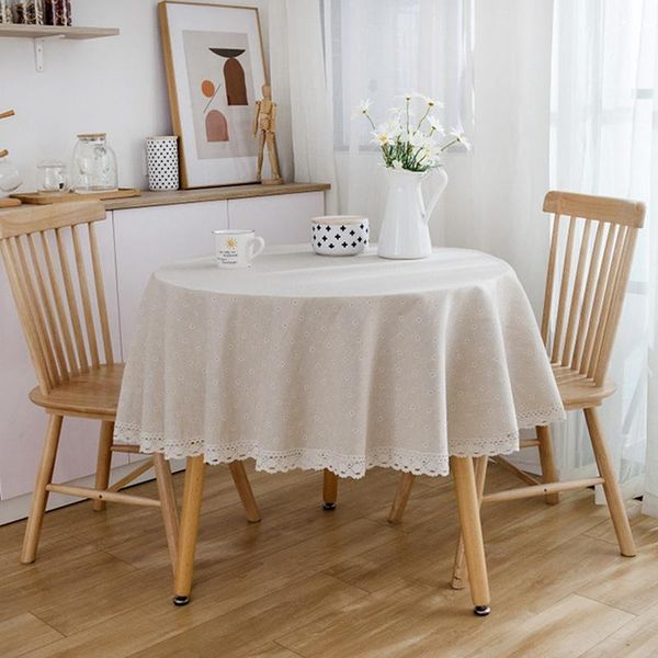 table cloth simple cover round lace wedding birthday party cotton tablecloth dustcover home decor
table cloth simple cover round lace wedding birthday party cotton tablecloth dustcover home decor