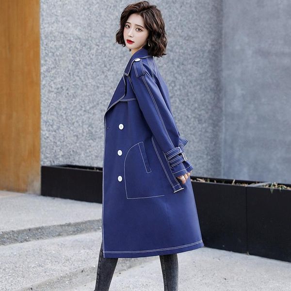 women's trench coats windbreaker mid long double breasted 2021 spring dress british style autumn fashion lace up waist jacket, Tan;black
women's trench coats windbreaker mid long double breasted 2021 spring dress british style autumn fashion lace up waist jacket, Tan;black