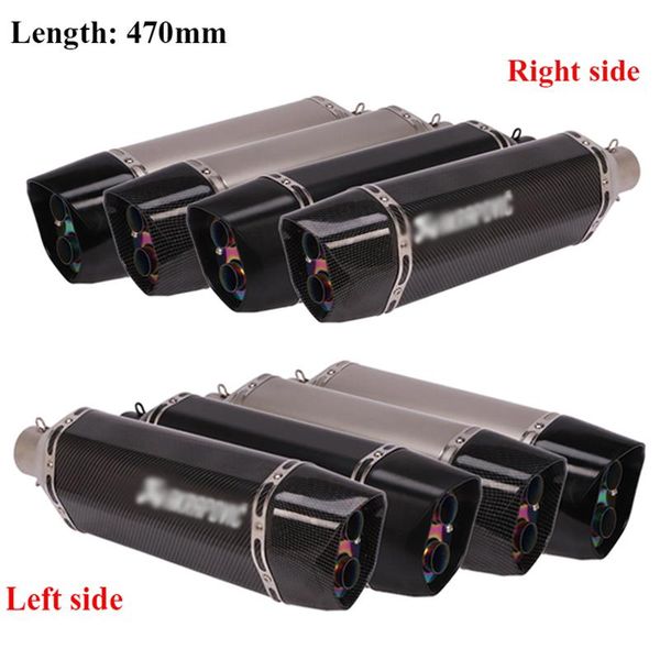 motorcycle exhaust system 470mm left and right side laser ak universal muffler pipe escape moto double hole outlet db killer
motorcycle exhaust system 470mm left and right side laser ak universal muffler pipe escape moto double hole outlet db killer