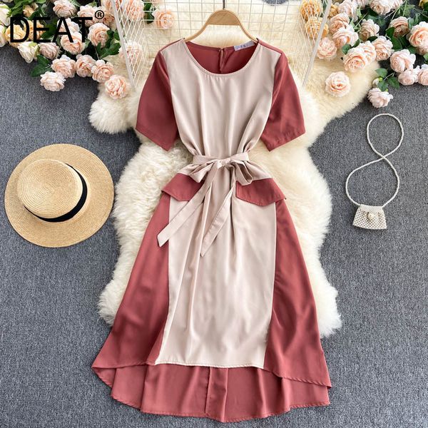 women patchwork belt dress round neck short sleeve arrivals lady temperament fashion spring summer 11d596 210525, Black;gray
women patchwork belt dress round neck short sleeve arrivals lady temperament fashion spring summer 11d596 210525, Black;gray