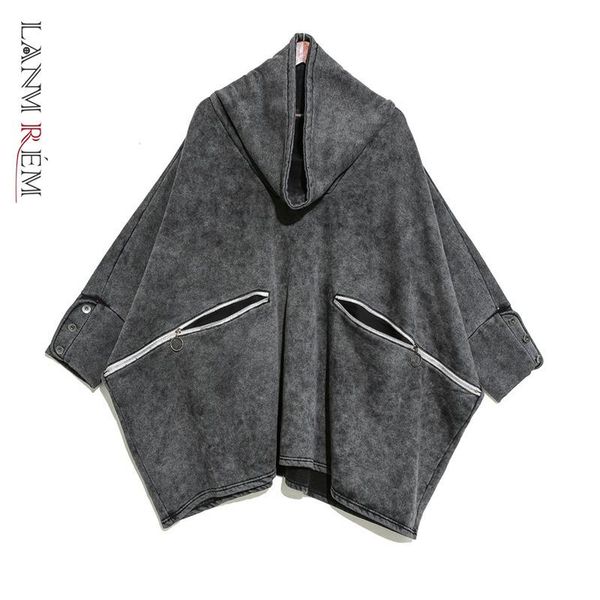 women's hoodies & sweatshirts lanmrem can ship tide 2021 spring clothes turtleneck pullover oversize sweatshirt with velvet fashioin lo, Black
women's hoodies & sweatshirts lanmrem can ship tide 2021 spring clothes turtleneck pullover oversize sweatshirt with velvet fashioin lo, Black