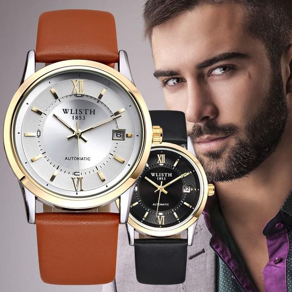 wristwatches wlisth carnival mechanical watch men waterproof leather watches clock reloj hombre erkek kol saati relogio, Slivery;brown
wristwatches wlisth carnival mechanical watch men waterproof leather watches clock reloj hombre erkek kol saati relogio, Slivery;brown
