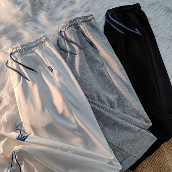 men's pants loose casual cropped trousers male summer fashion street mid waist jogging, Black
men's pants loose casual cropped trousers male summer fashion street mid waist jogging, Black