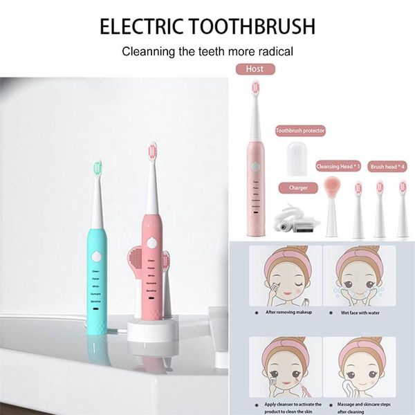 smart electric toothbrush sonic rechargeable ipx7 usb fast charging with 4 brush heads 1 facial cleansing head for adults kids
smart electric toothbrush sonic rechargeable ipx7 usb fast charging with 4 brush heads 1 facial cleansing head for adults kids
