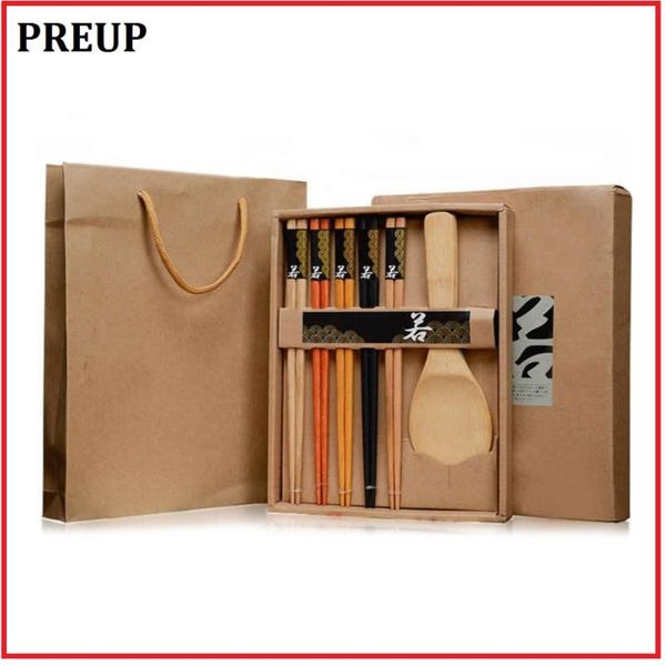 chopsticks preup japanese style natural bamboo 5 pairs/set reusable chopstick + rice scoop home exquisite tableware set gift
chopsticks preup japanese style natural bamboo 5 pairs/set reusable chopstick + rice scoop home exquisite tableware set gift