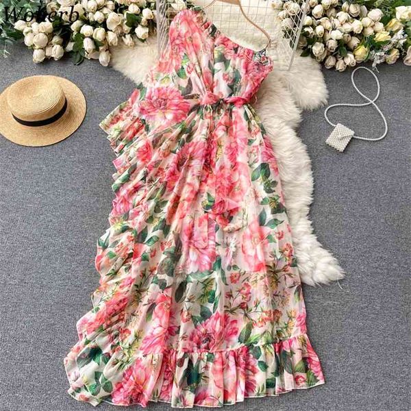 summer korean floral print dress womens one shoulder vintage boho robe beach ruffled irregular dresses vestidos 210519, Black
summer korean floral print dress womens one shoulder vintage boho robe beach ruffled irregular dresses vestidos 210519, Black