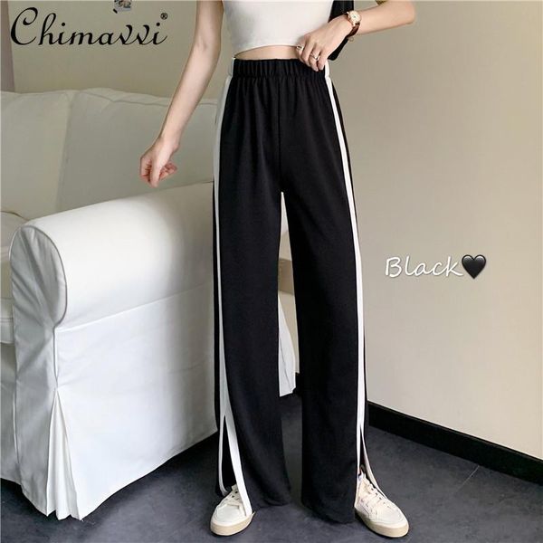 women's pants & capris high waist wide leg korean style summer 2021 split slimming casual female fall fashion sweatpants, Black;white
women's pants & capris high waist wide leg korean style summer 2021 split slimming casual female fall fashion sweatpants, Black;white