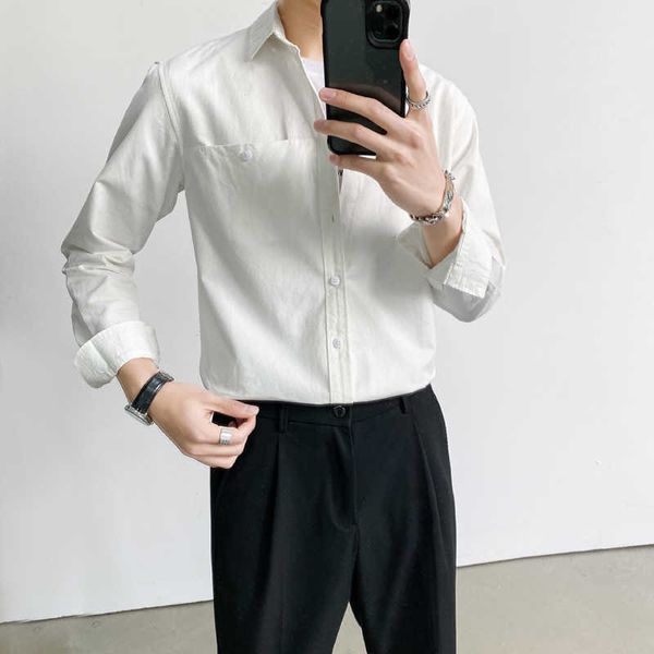 korean simple men's shirt solid colors loose long sleeve shirt harajuku streetwear shirts casual oversize male clothing 210527, White;black
korean simple men's shirt solid colors loose long sleeve shirt harajuku streetwear shirts casual oversize male clothing 210527, White;black