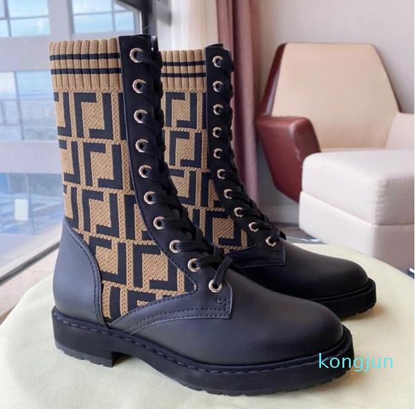 designer- women boots brown knitted sock-style flats ankle boots jacquard stretch-knit and leather combat booties for women shoes, Black
designer- women boots brown knitted sock-style flats ankle boots jacquard stretch-knit and leather combat booties for women shoes, Black