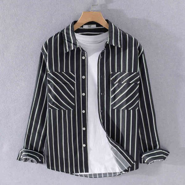 men's t-shirts brand long-sleeved trend japanese style cotton shirts for men spring and autumn casual striped shirt mens chemise mky7, White;black
men's t-shirts brand long-sleeved trend japanese style cotton shirts for men spring and autumn casual striped shirt mens chemise mky7, White;black