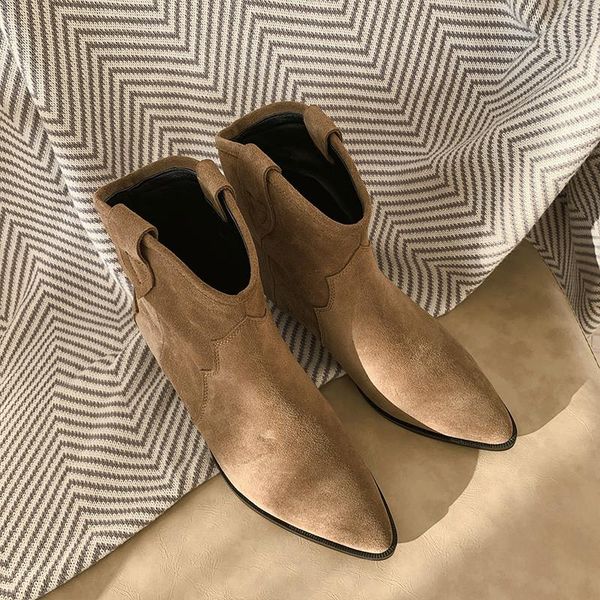 boots autumn fashion leather cow ankle retro brown nubuck low heel women's shoes, Black
boots autumn fashion leather cow ankle retro brown nubuck low heel women's shoes, Black