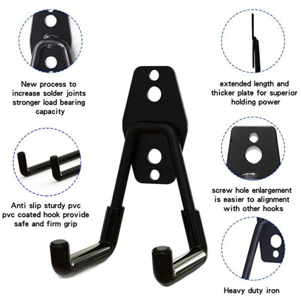 hooks & rails wall mount garage bike hanger hook heavy duty metal garden bathroom organizer kitchen storage tools with screws 25
hooks & rails wall mount garage bike hanger hook heavy duty metal garden bathroom organizer kitchen storage tools with screws 25