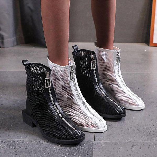 boots women ankle hollow mesh zipper breathable shoes woman fashion low heels female plus size pu footwear 2021, Black
boots women ankle hollow mesh zipper breathable shoes woman fashion low heels female plus size pu footwear 2021, Black