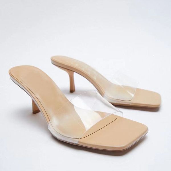 slippers summer big brand designer women's shoes transparent pvc high thin heels sandals female wh29, Black
slippers summer big brand designer women's shoes transparent pvc high thin heels sandals female wh29, Black