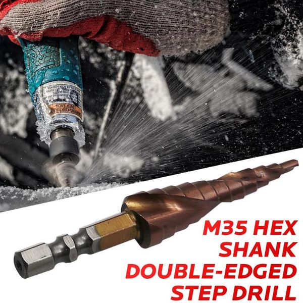 hexagonal shank cobalt step drill stainless steel metal hole punch countersunk head double-edged pagoda 3-13mm professional bits
hexagonal shank cobalt step drill stainless steel metal hole punch countersunk head double-edged pagoda 3-13mm professional bits