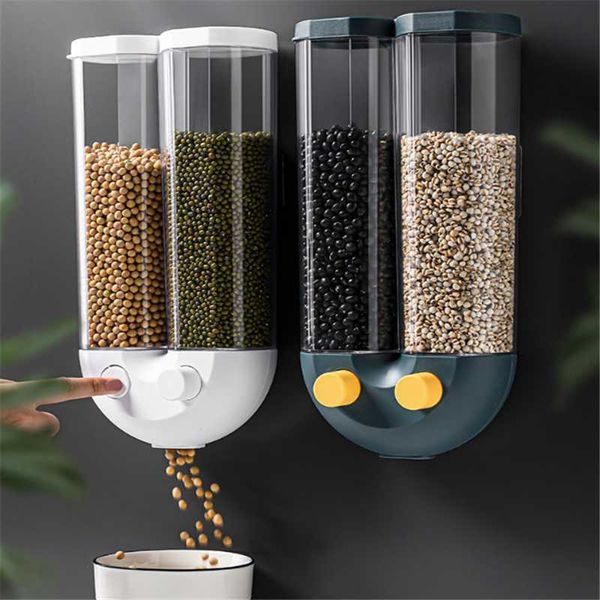 no drilling wall mounted kitchen storage tank sealed box plastic compartment transparent bottles & jars
no drilling wall mounted kitchen storage tank sealed box plastic compartment transparent bottles & jars