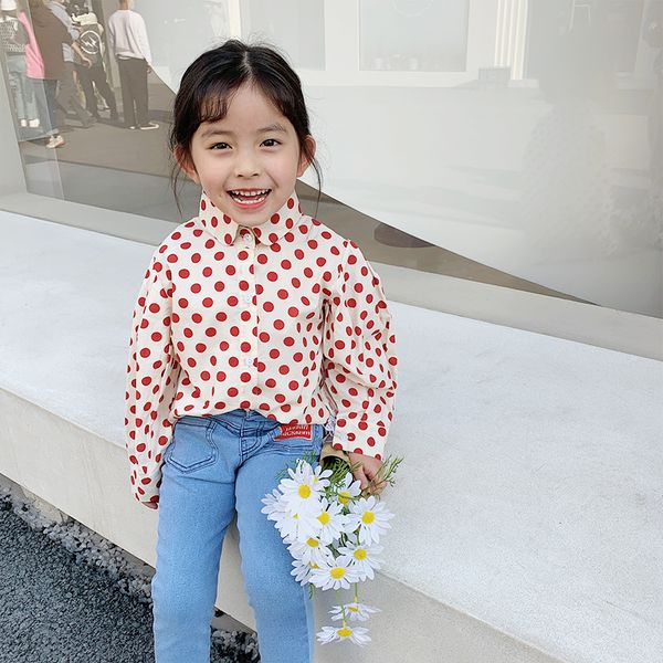2021 girls long-sleeved dot pattern shirt childrens fashion shirt all-match spring autumn kids clothes 2-8y, White;black
2021 girls long-sleeved dot pattern shirt childrens fashion shirt all-match spring autumn kids clothes 2-8y, White;black