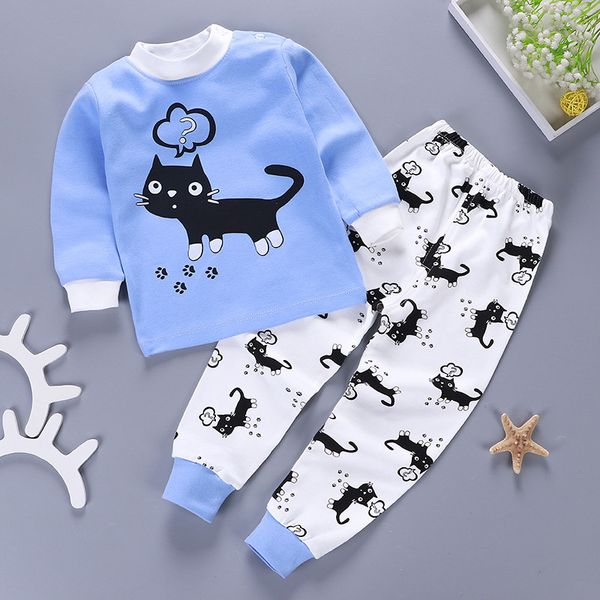 2021 cotton childrens clothes pajamas sets keep warm baby girls boys clothes cartoon kids sleepwear long sleeve +pants 2pcs, Blue
2021 cotton childrens clothes pajamas sets keep warm baby girls boys clothes cartoon kids sleepwear long sleeve +pants 2pcs, Blue