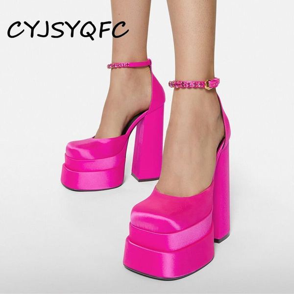 dress shoes cyjsyqfc brand design women pumps silk thick bottom high heel platform ladies party wedding female footwear, Black
dress shoes cyjsyqfc brand design women pumps silk thick bottom high heel platform ladies party wedding female footwear, Black