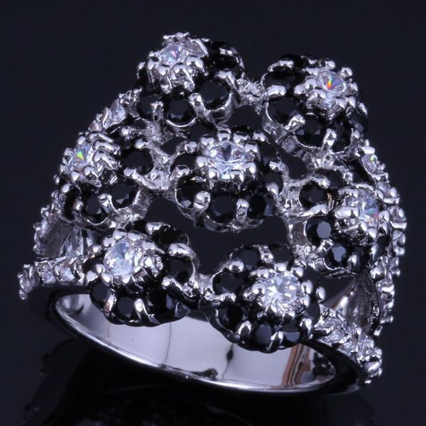 cluster rings heavenly huge flower black cubic zirconia white cz silver plated ring v0547, Golden;silver
cluster rings heavenly huge flower black cubic zirconia white cz silver plated ring v0547, Golden;silver