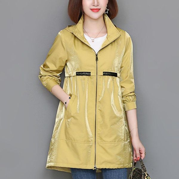 women's trench coats female windbreaker coat 2021 fashion hooded mid-length outerwear loose plus size spring autumn casual women, Tan;black
women's trench coats female windbreaker coat 2021 fashion hooded mid-length outerwear loose plus size spring autumn casual women, Tan;black