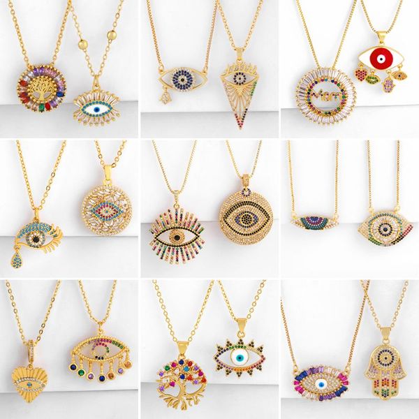 pendant necklaces fashion rainbow cz turkish eye necklace for women gold zirconia chain charm greek jewelry accessories, Silver
pendant necklaces fashion rainbow cz turkish eye necklace for women gold zirconia chain charm greek jewelry accessories, Silver