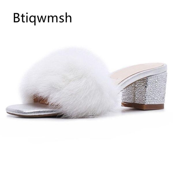 luxury real fur slippers woman open toe rhinestone high heel shoes mules femme, Black
luxury real fur slippers woman open toe rhinestone high heel shoes mules femme, Black
