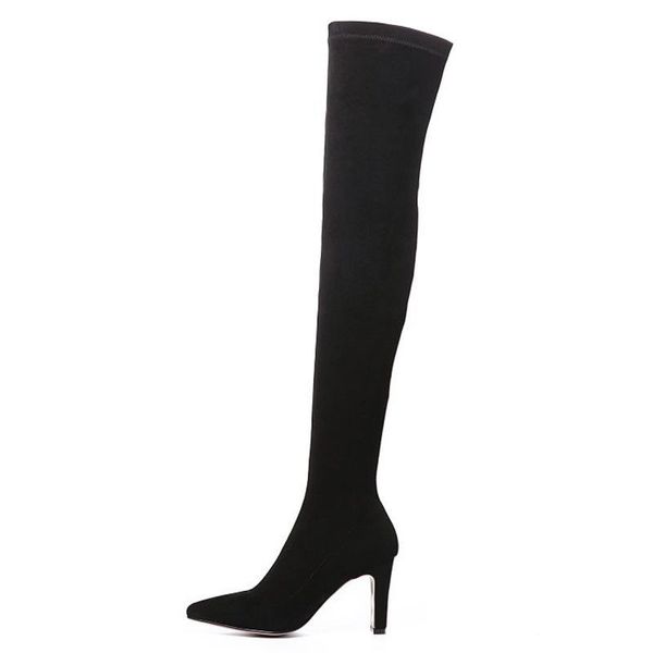 boots 2021 elastic force sharp coarse with high-heeled shoes black side overknee latest fashion
boots 2021 elastic force sharp coarse with high-heeled shoes black side overknee latest fashion