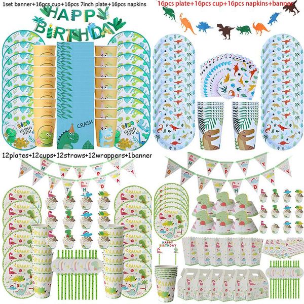 disposable dinnerware dinosaurus tableware set paper straws plates cups banner kids boy 1st birthday party decoration dino supplies
disposable dinnerware dinosaurus tableware set paper straws plates cups banner kids boy 1st birthday party decoration dino supplies