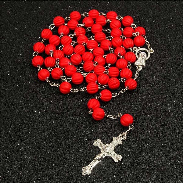 pendant necklaces catholic quality handmade plastic rosary bracelet necklace with cross bead long chain jewelry, Silver
pendant necklaces catholic quality handmade plastic rosary bracelet necklace with cross bead long chain jewelry, Silver