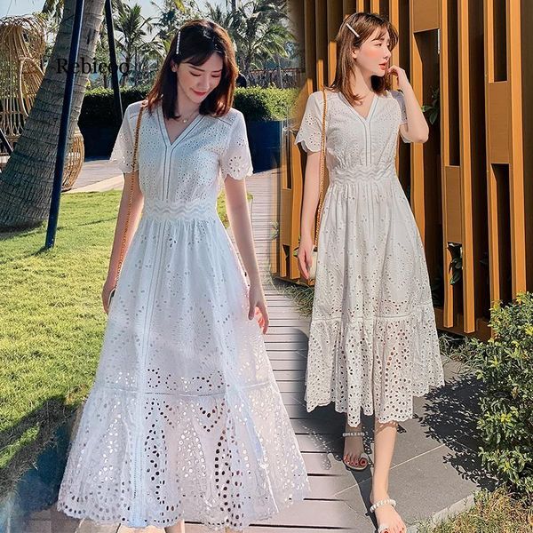 casual dresses summer white dress long loose design short sleeves hollowed cotton lace women, Black;gray
casual dresses summer white dress long loose design short sleeves hollowed cotton lace women, Black;gray