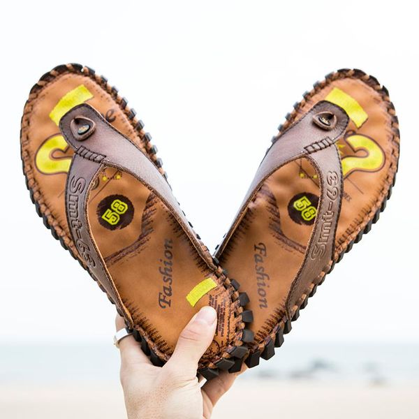 fashion men's slipper summer men shoes breathable walking beach sports slippers outdoor genuine leather rome flip flop, Black
fashion men's slipper summer men shoes breathable walking beach sports slippers outdoor genuine leather rome flip flop, Black