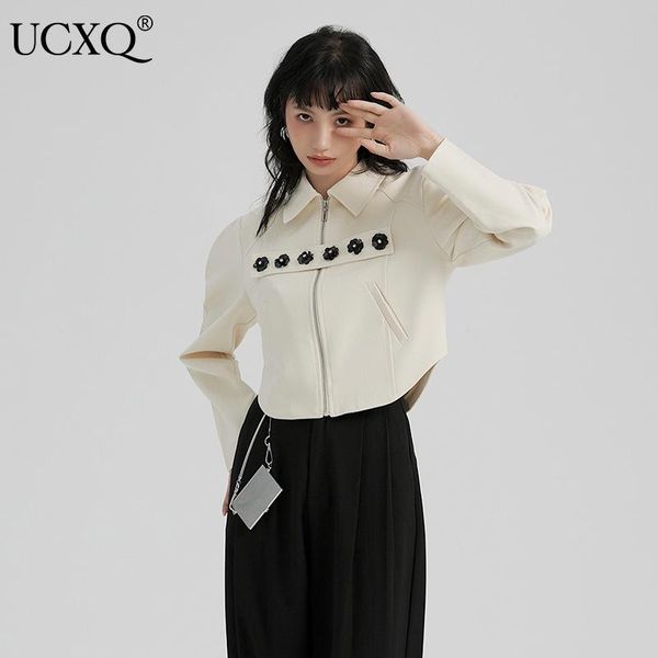 women's jackets ucxq woman short jacket solid flowers patchwork zipper long puff sleeve lapel collar loose casual 2021 autumn fashion 2, Black;brown
women's jackets ucxq woman short jacket solid flowers patchwork zipper long puff sleeve lapel collar loose casual 2021 autumn fashion 2, Black;brown