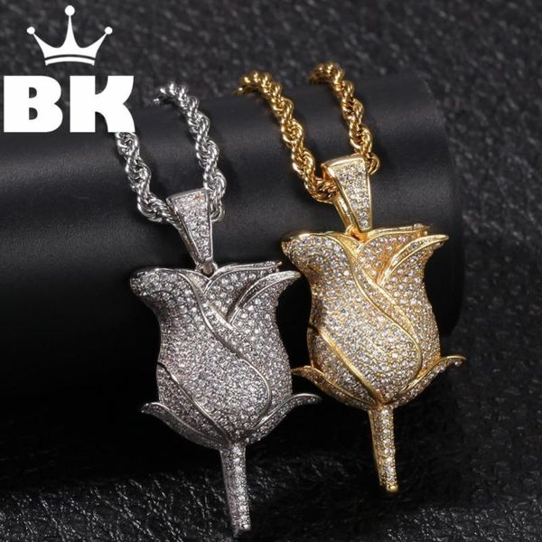 pendant necklaces the bling king custom rose flower necklace hip hop full iced out cubic zirconia gold sliver cz stone, Silver
pendant necklaces the bling king custom rose flower necklace hip hop full iced out cubic zirconia gold sliver cz stone, Silver