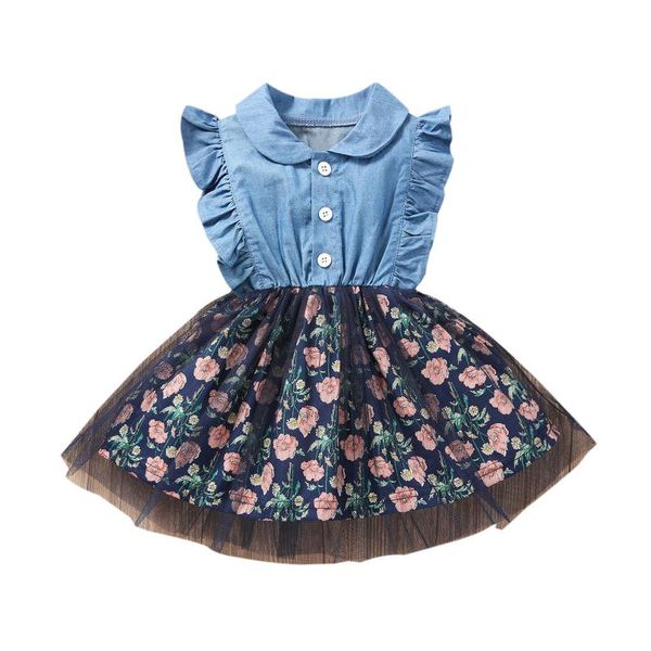girl's dresses children's clothing set floral print denim baby dress with ruffles girls sleeveless lapel neck high waist mesh sund, Red;yellow
girl's dresses children's clothing set floral print denim baby dress with ruffles girls sleeveless lapel neck high waist mesh sund, Red;yellow