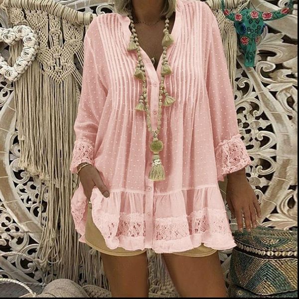 hollow out casual loose womens shirt 5xl large size polka dot chiffon shirts v neck long sleeve women, White
hollow out casual loose womens shirt 5xl large size polka dot chiffon shirts v neck long sleeve women, White