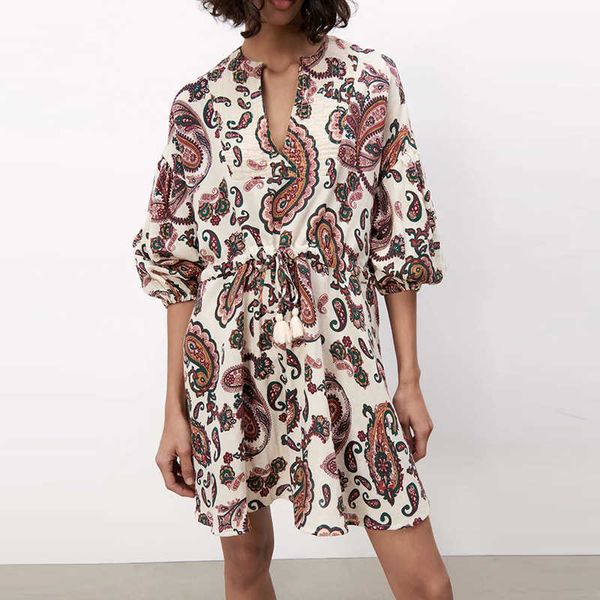 dress za fashion retro ethnic pattern chic women dress casual street youth elegant 210601, Black;gray
dress za fashion retro ethnic pattern chic women dress casual street youth elegant 210601, Black;gray