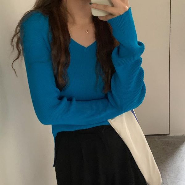 women's sweaters alien kitty 2021 autumn women female pullover knitted solid v-neck elasticity elegant office lady casual all match, White;black
women's sweaters alien kitty 2021 autumn women female pullover knitted solid v-neck elasticity elegant office lady casual all match, White;black