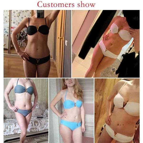 white push up woman swimsuit summer beach bikini set solid swimming suit for women swimwear bandeau bathing suit, White;black
white push up woman swimsuit summer beach bikini set solid swimming suit for women swimwear bandeau bathing suit, White;black