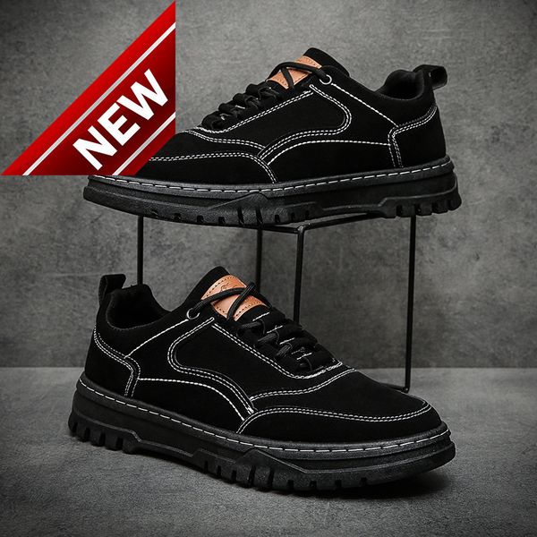autumn new korean men's casual british short boots tooling trend increased board shoes men, Black
autumn new korean men's casual british short boots tooling trend increased board shoes men, Black