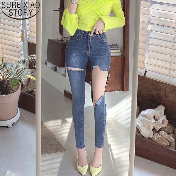 women's jeans spring summer ripped holes elastic denim women jeggings tassel high waist pants capris female skinny pencil 10405, Blue
women's jeans spring summer ripped holes elastic denim women jeggings tassel high waist pants capris female skinny pencil 10405, Blue