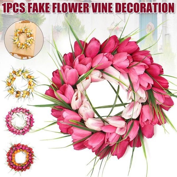 decorative flowers & wreaths european-style simulation tulip wreath rattan ornaments the dreamy front door for festive decoration dnj998
decorative flowers & wreaths european-style simulation tulip wreath rattan ornaments the dreamy front door for festive decoration dnj998