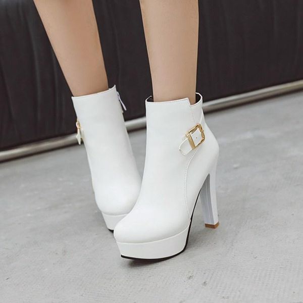 boots autumn and winter women's rubber sole solid color side zipper round head waterproof platform super high heel, Black
boots autumn and winter women's rubber sole solid color side zipper round head waterproof platform super high heel, Black