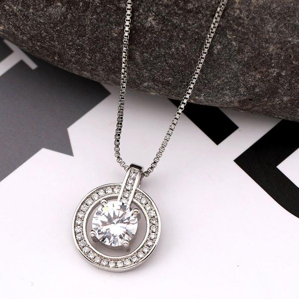 pendant necklaces 2021 korean fashion women silver plated round for party zircon necklace charm bride wedding jewelry
pendant necklaces 2021 korean fashion women silver plated round for party zircon necklace charm bride wedding jewelry