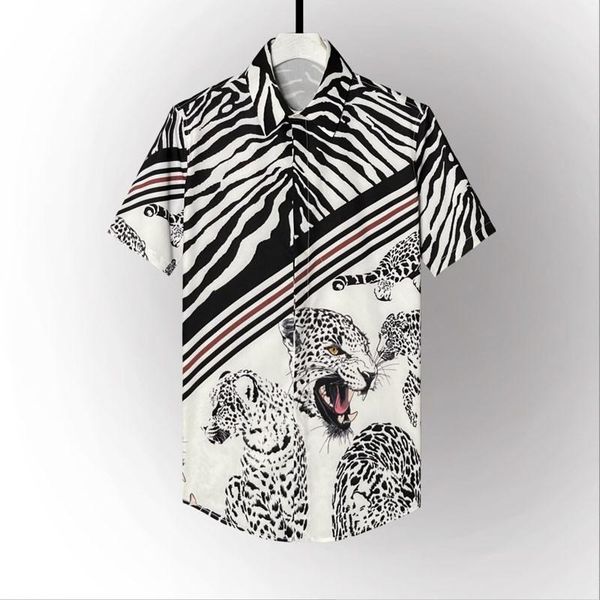 men's casual shirts arrival fashion 100% cotton leopard printing short sleeve men single breasted summer plus size l xl2xl3xl4xl, White;black
men's casual shirts arrival fashion 100% cotton leopard printing short sleeve men single breasted summer plus size l xl2xl3xl4xl, White;black