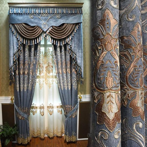 curtain & drapes european-style chenille embroidered curtains for living room bedroom study balcony blackout customization
curtain & drapes european-style chenille embroidered curtains for living room bedroom study balcony blackout customization