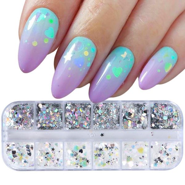 nail glitter holographic sequins silver star heart moon designs art decorations flakes powder all for manicure nails trjx05, Silver;gold
nail glitter holographic sequins silver star heart moon designs art decorations flakes powder all for manicure nails trjx05, Silver;gold
